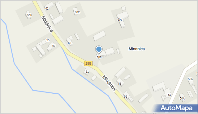 Miodnica, Miodnica, 58a, mapa Miodnica