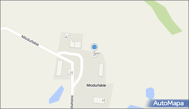 Mioduńskie, Mioduńskie, 13, mapa Mioduńskie