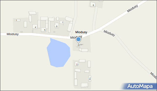 Miodusy, Miodusy, 10, mapa Miodusy