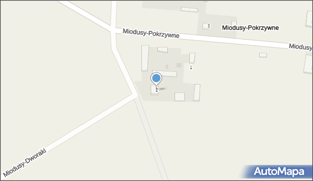 Miodusy-Pokrzywne, Miodusy-Pokrzywne, 2, mapa Miodusy-Pokrzywne