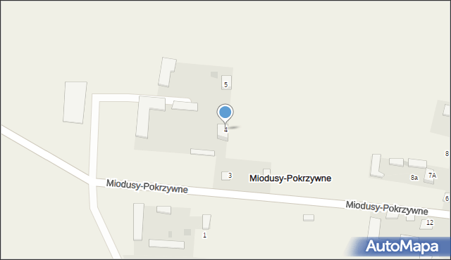 Miodusy-Pokrzywne, Miodusy-Pokrzywne, 4, mapa Miodusy-Pokrzywne