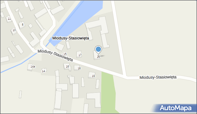 Miodusy-Stasiowięta, Miodusy-Stasiowięta, 20, mapa Miodusy-Stasiowięta