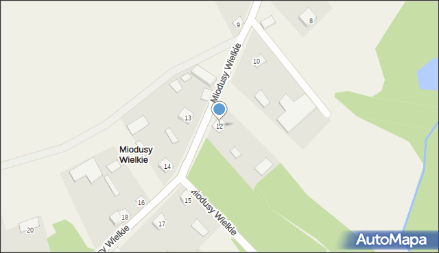 Miodusy Wielkie, Miodusy Wielkie, 12, mapa Miodusy Wielkie