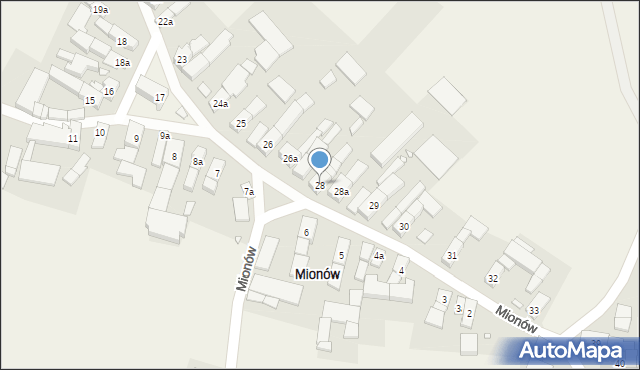 Mionów, Mionów, 28, mapa Mionów