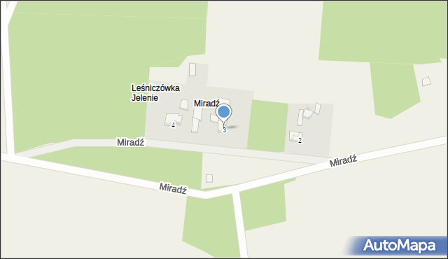 Miradź, Miradź, 3, mapa Miradź