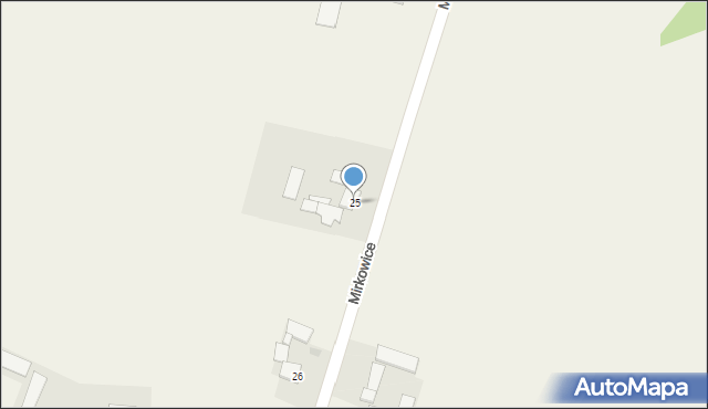 Mirkowice, Mirkowice, 25, mapa Mirkowice