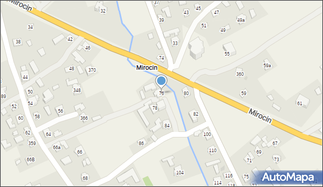 Mirocin, Mirocin, 76, mapa Mirocin