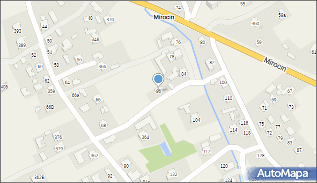 Mirocin, Mirocin, 86, mapa Mirocin