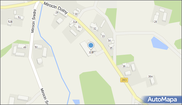 Mirocin Dolny, Mirocin Dolny, 31B, mapa Mirocin Dolny