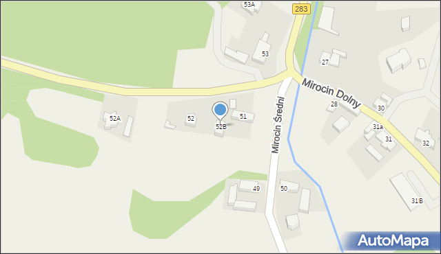 Mirocin Dolny, Mirocin Dolny, 52B, mapa Mirocin Dolny
