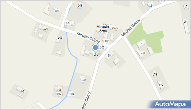 Mirocin Górny, Mirocin Górny, 101, mapa Mirocin Górny