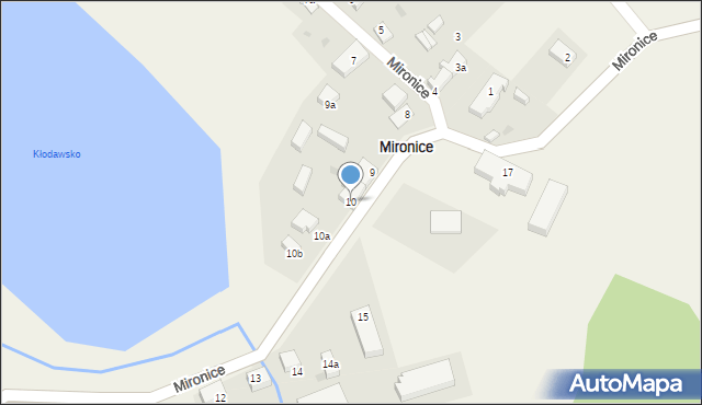 Mironice, Mironice, 10, mapa Mironice