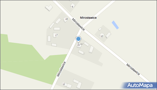 Mirosławice, Mirosławice, 11, mapa Mirosławice