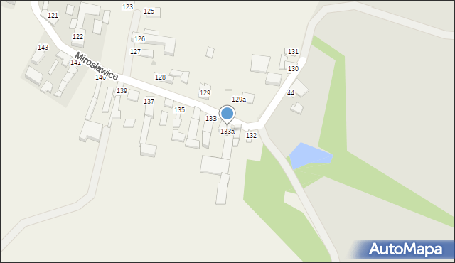 Mirosławice, Mirosławice, 133a, mapa Mirosławice