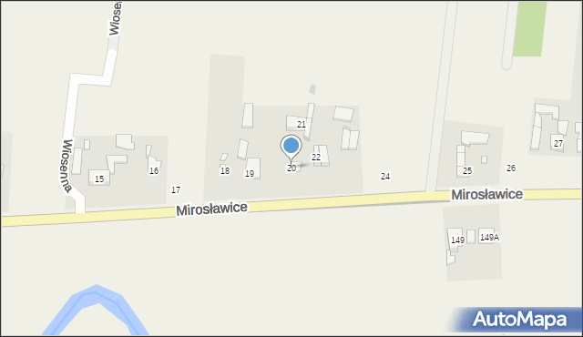 Mirosławice, Mirosławice, 20, mapa Mirosławice