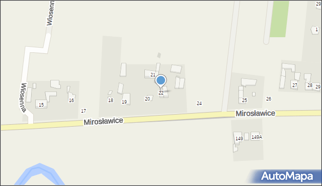 Mirosławice, Mirosławice, 22, mapa Mirosławice