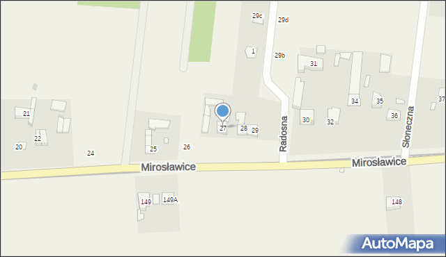 Mirosławice, Mirosławice, 27, mapa Mirosławice