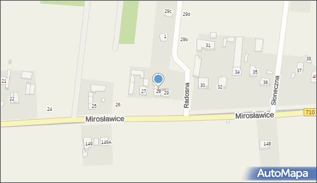 Mirosławice, Mirosławice, 28, mapa Mirosławice