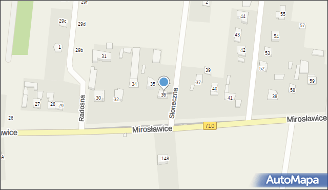 Mirosławice, Mirosławice, 36, mapa Mirosławice