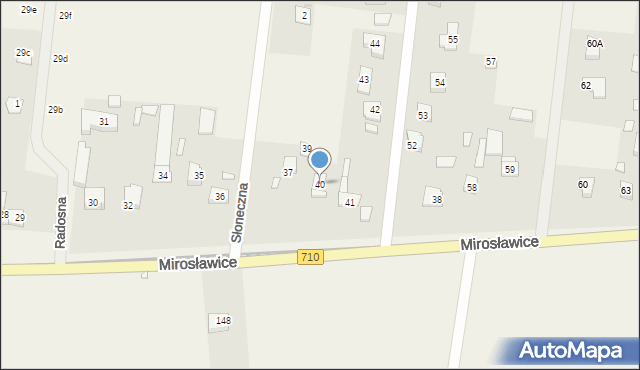 Mirosławice, Mirosławice, 40, mapa Mirosławice