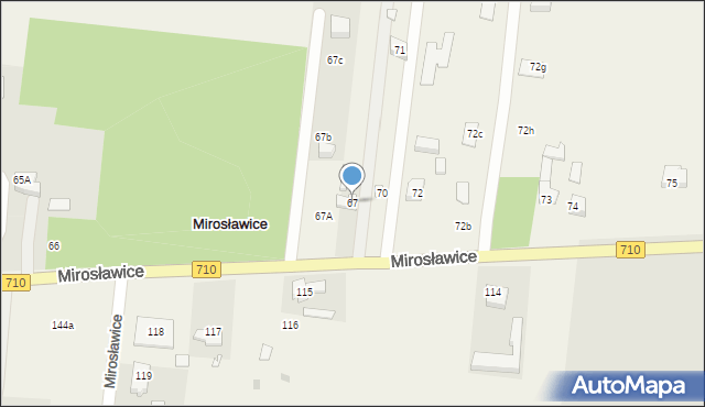 Mirosławice, Mirosławice, 67, mapa Mirosławice