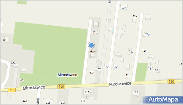 Mirosławice, Mirosławice, 67b, mapa Mirosławice