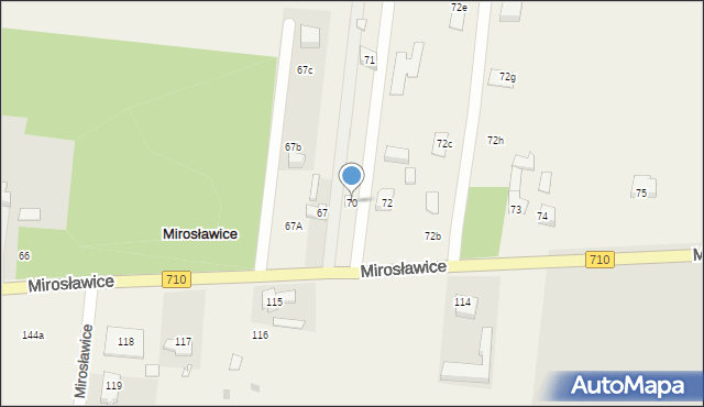 Mirosławice, Mirosławice, 70, mapa Mirosławice