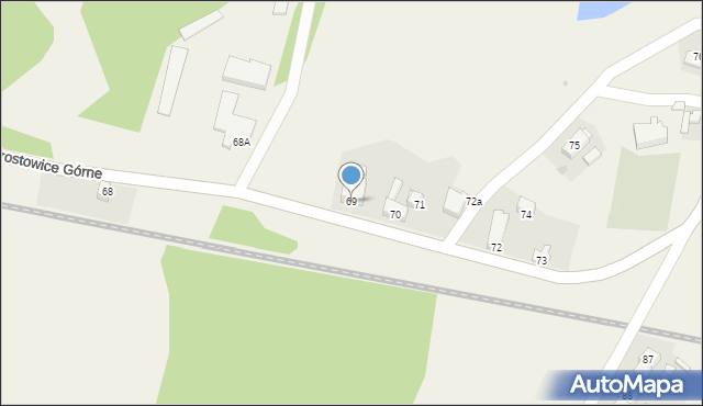 Mirostowice Górne, Mirostowice Górne, 69, mapa Mirostowice Górne