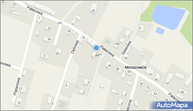 Miroszowice, Miroszowice, 16a, mapa Miroszowice