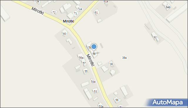 Mirotki, Mirotki, 58, mapa Mirotki