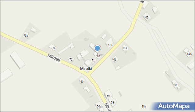 Mirotki, Mirotki, 71a, mapa Mirotki