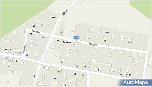 Mirów, Mirów, 42A, mapa Mirów