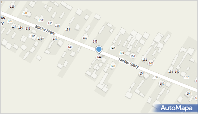 Mirów Stary, Mirów Stary, 144, mapa Mirów Stary