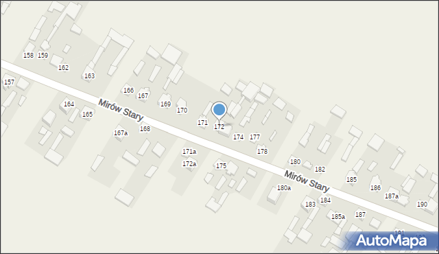 Mirów Stary, Mirów Stary, 172, mapa Mirów Stary