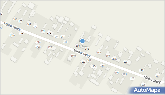 Mirów Stary, Mirów Stary, 181, mapa Mirów Stary