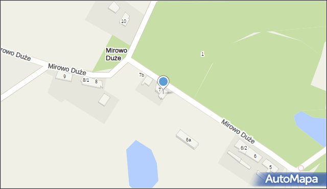 Mirowo Duże, Mirowo Duże, 7a, mapa Mirowo Duże