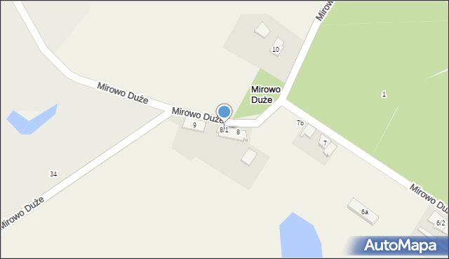 Mirowo Duże, Mirowo Duże, 8/1, mapa Mirowo Duże