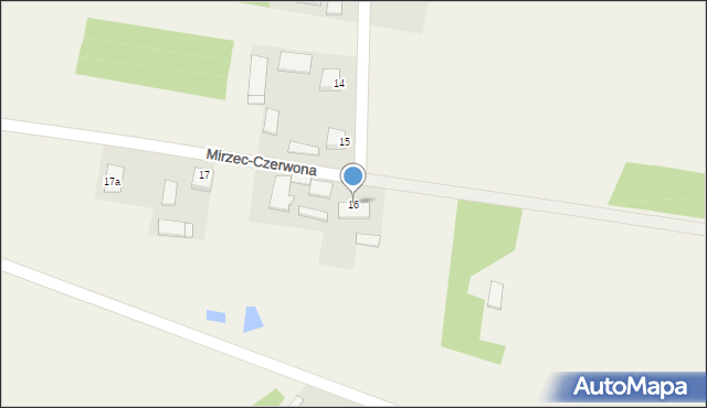 Mirzec, Mirzec-Czerwona, 16, mapa Mirzec