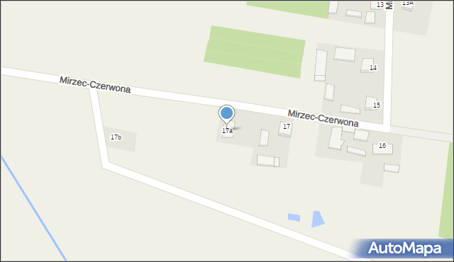 Mirzec, Mirzec-Czerwona, 17a, mapa Mirzec