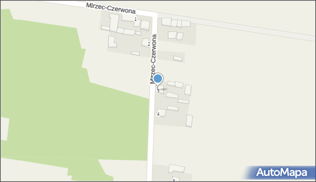 Mirzec, Mirzec-Czerwona, 3, mapa Mirzec