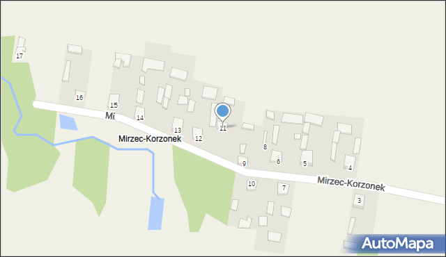 Mirzec, Mirzec-Korzonek, 11, mapa Mirzec