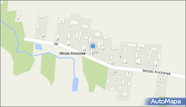 Mirzec, Mirzec-Korzonek, 12, mapa Mirzec