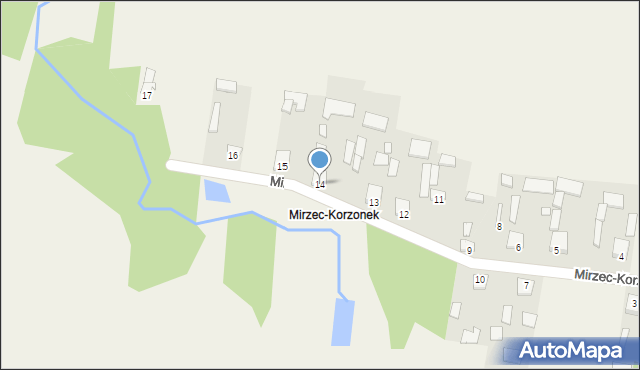 Mirzec, Mirzec-Korzonek, 14, mapa Mirzec