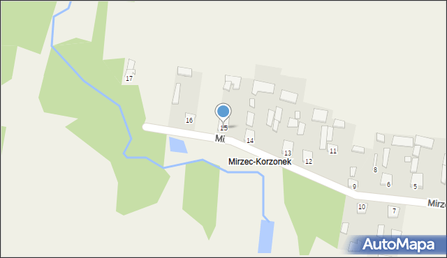 Mirzec, Mirzec-Korzonek, 15, mapa Mirzec