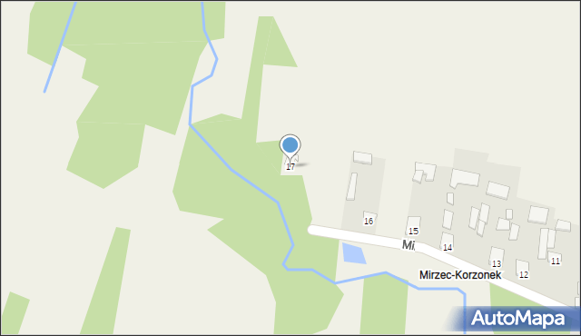 Mirzec, Mirzec-Korzonek, 17, mapa Mirzec