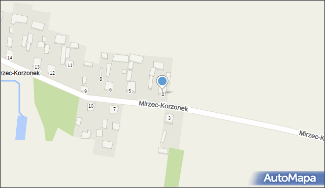 Mirzec, Mirzec-Korzonek, 4, mapa Mirzec