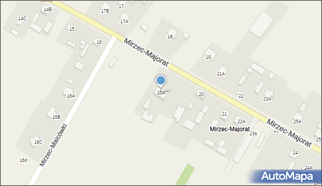 Mirzec, Mirzec-Majorat, 20A, mapa Mirzec