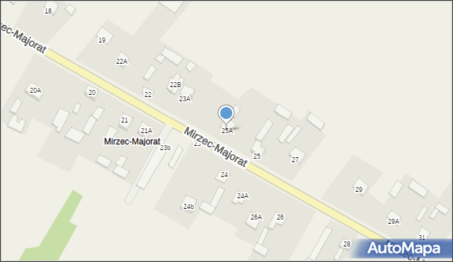 Mirzec, Mirzec-Majorat, 25A, mapa Mirzec