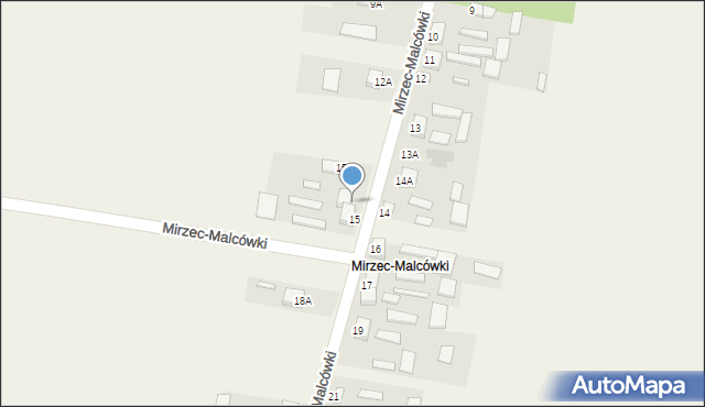 Mirzec, Mirzec-Malcówki, 15A, mapa Mirzec