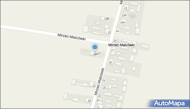 Mirzec, Mirzec-Malcówki, 18A, mapa Mirzec
